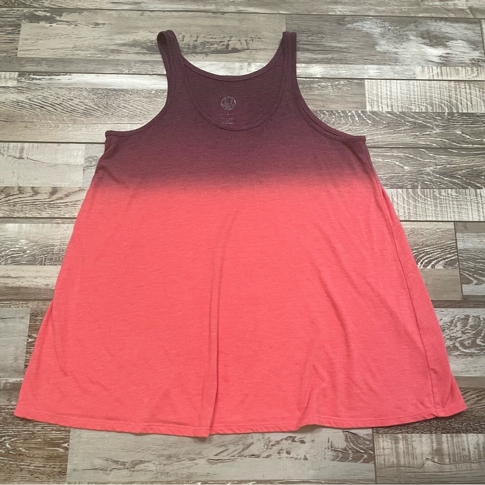 Ombré Colored Soft Yoga Athleisure Tank Top XS